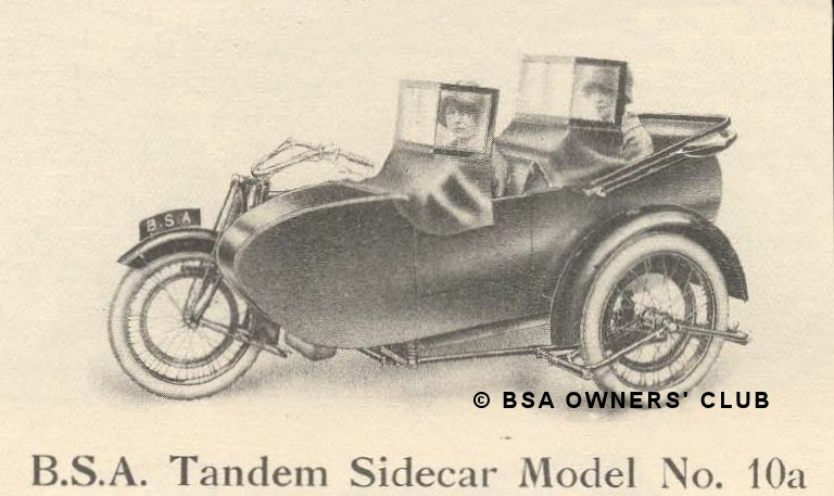 Tandem Sidecar Model No 10a