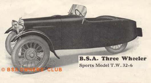 BSA 3-Wheeler T.W. 32-6