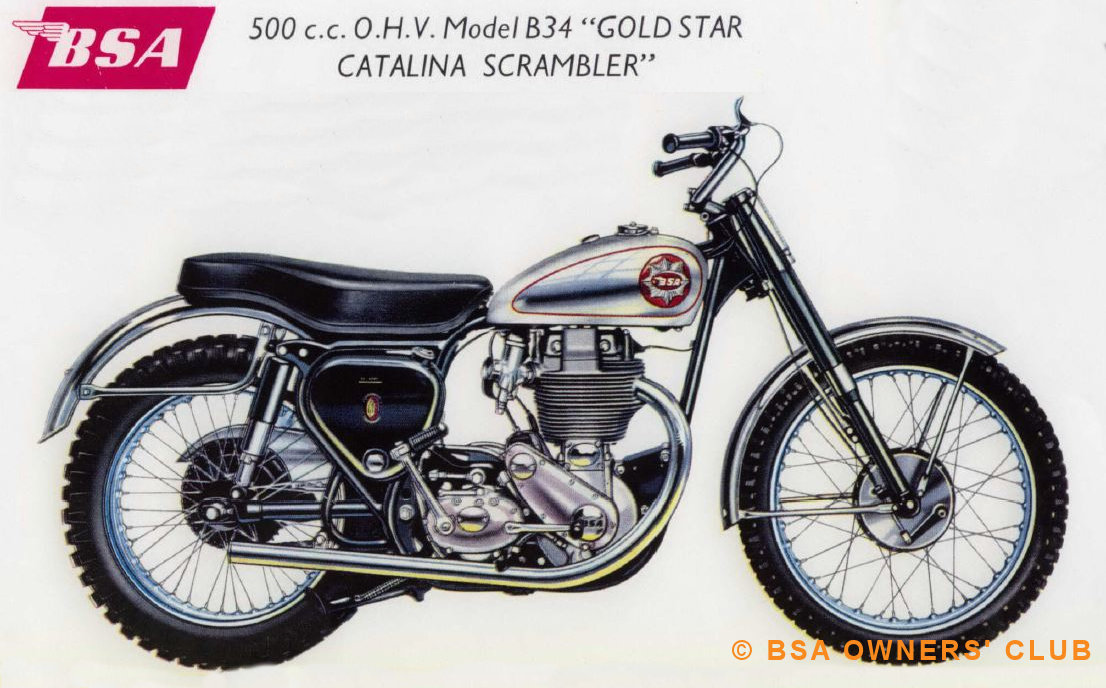 B34 500cc Gold Star Catalina Scrambler