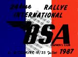 1987 Rally Plaque